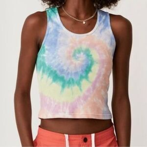 Daydreamer |M | Prismatic Tie Dye Ribbed Tank Top Medium cropped tank ribbed